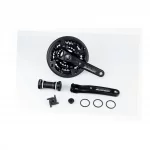 Шатуны "Hollowtech II" 170мм, 44.32.22T MTB+каретка PW-BB73, интегрированная ось 24мм, алюминиевые, чёрные Burner 401-TT-N,