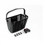 Корзина передняя с ручкой пластмассовая, крепл. быстросъёмное на руль, чёрная BL-045, ВЕЛОАКСЕСУАРИ, YQ-409738