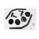 Кермо лежак 22,2/25,4/31,8 регульований, алюмінієвий, чорний, ВЕЛОЗАПЧАСТИНИ, YQ-411313