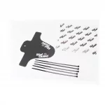 Крыло полипропиленовое универсальное, крепл. на стяжках, "карбон", ВЕЛОАКСЕСУАРИ, YQ-409948