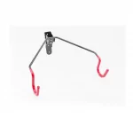 Крепление велосипеда за раму к стене складное, регулируемый угол наклона велосипеда, чёрно-красное HS-025 (без дюбелей),