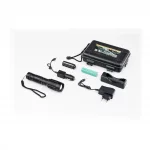 Фонарь LED Cree XML-T6 (Zoom) 700 lumen ручной, алюминиевый, АКБ Li-ion 3.7V 18650 зарядка от авто/220V, влагозащитный, чёрный