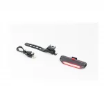 Фонарь задний 100 lumen, Li-ion 3.7V 500mAh зарядка от USB, влагозащитный, чёрный, ВЕЛОАКСЕСУАРИ, YQ-414086