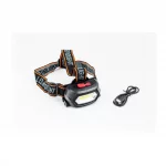 Фонарь налобный COB 130 lumen, АКБ Li-ion 3.7V 18650 зарядка от USB, влагозащитный, чёрный BL-203, ВЕЛОАКСЕСУАРИ, YQ-409882