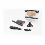 Фонарь передний 1 диод 200 lumen, Li-ion 3.7V 800mAh зарядка от USB, ДАТЧИК СВЕТА, влагозащитный, чёрный PNK, ВЕЛОАКСЕСУАРИ,