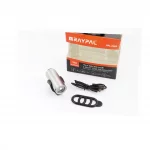 Фонарь передний 1 диод 350 lumen алюминиевый, Li-ion 3.7V 1200mAh зарядка от USB, влагозащитный, серый RPL-2289, ВЕЛОАКСЕСУАРИ,