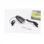 Фонарь передний 1 диод+звонок 4 мелодии, Li-ion 3.7V 1200mAh зарядка от USB, влагозащитный, чёрный FY-058/7588, ВЕЛОАКСЕСУАРИ,