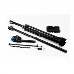 Стенд для ремонта велосипеда, складной, регулируемая высота 100-150 см, регулируемый угол наклона велосипеда, чёрный HS-X006A,