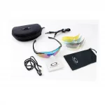 Очки с набором для ухода, сменные линзы 5шт, в жёстком чехле, сине-чёрные, ВЕЛОЕКІПІРУВАННЯ, YQ-408015