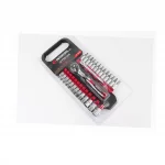 Набор головок торцевых c трещоткой (изогн. рукоятка) 1/4" CrV 72 зуба + удлин. 1/4" 100мм 26шт