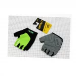 Перчатки без пальцев L с гелевыми вставками под ладонь, чёрно-салатовые SBG-1457, ВЕЛОЕКІПІРУВАННЯ, YQ-408093