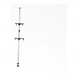 Подставка под 2 велосипеда телескопическая 1,8-3м, регулируемый угол наклона велосипеда, алюминиевая, серая HS-051, ВЕЛОАКСЕСУАРИ,