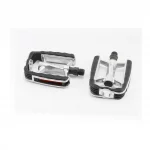 Педали CITY 9/16" (108x82x25мм) алюминиевые, серебристо-чёрные С220DU, ВЕЛОЗАПЧАСТИНИ, YQ-411404