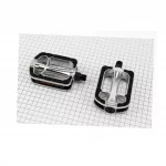 Педали CITY 9/16" (112x72x25мм) алюминиевые, серебристо-чёрные NWL-369RL, ВЕЛОЗАПЧАСТИНИ, YQ-403271