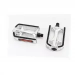 Педали CITY 9/16" (113x71x25мм) алюминиевые, серебристо-чёрные NWL-266, ВЕЛОЗАПЧАСТИНИ, YQ-411331