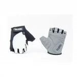Перчатки без пальцев S с гелевыми вставками под ладонь, чёрно-белые SBG-1457, ВЕЛОЕКІПІРУВАННЯ, YQ-408255