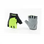 Перчатки без пальцев S с гелевыми вставками под ладонь, чёрно-салатовые SBG-1457, ВЕЛОЕКІПІРУВАННЯ, YQ-408081