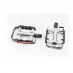 Педали MTB 9/16" (101x71x23мм) алюминиевые, серебристо-чёрные VM248DU, ВЕЛОЗАПЧАСТИНИ, YQ-406848