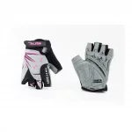 Перчатки детские без пальцев (4-6 лет) с мягкими вставками под ладонь, чёрно-серо-розовые SKG-1553, ВЕЛОЕКІПІРУВАННЯ, YQ-408265