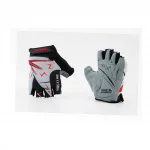 Перчатки детские без пальцев (4-6 лет) с мягкими вставками под ладонь, чёрно-серо-красные SKG-1553, ВЕЛОЕКІПІРУВАННЯ, YQ-408194