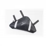 Сумка под раму треугольная 280х220х200мм, крепл. на липучке, влагозащитная, светоотражающие полосы, чёрная, ВЕЛОАКСЕСУАРИ,