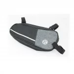 Сумка под раму, крепл. на липучке, чёрно-серая, ВЕЛОАКСЕСУАРИ, YQ-409676