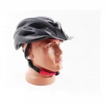 Шлем велосипедный L+фонарь задний, съёмный козырёк, 19 вент. отверстий, чёрный матовый V-05, ВЕЛОЕКІПІРУВАННЯ, YQ-408238