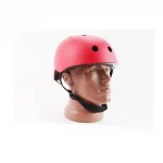 Шлем велосипедный подростковый BMX M (54-57см), 11 вент. отверстий, красный, ВЕЛОЕКІПІРУВАННЯ, YQ-408241