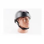 Шлем велосипедный подростковый BMX M (54-57см), 11 вент. отверстий, чёрный матовый, ВЕЛОЕКІПІРУВАННЯ, YQ-408239