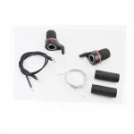 Переключатели (грипшифт) 3x7 скоростей+рукоятки руля+троса, чёрно-красный, ВЕЛОЗАПЧАСТИНИ, YQ-403837