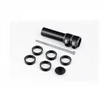 Подовжувач штока вилки 1-1/8” (28,6 мм)х130мм, алюмінієвий, чорний, ВЕЛОЗАПЧАСТИНИ, YQ-406477