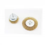 Набор щёток 2шт-торц./диск. со стержнем 1/4" D-75/100мм из латунированной рифлёной проволоки (19-9200), Витратні матеріали,