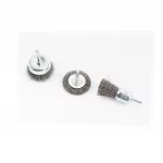 Набор щёток 3шт-торц./диск. со стержнем 1/4" D-30/50//50мм из рифлёной проволоки (BT-0300), Витратні матеріали, YQ-703131