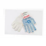 Перчатки рабочие 70% хлопок/30% полиэстер 10", класс вязки 10, белые синяя ПВХ точка (SP-0130), Витратні матеріали, YQ-703217