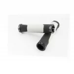 Ручки руля 130мм с зажимом Lock-On с двух сторон, чёрно-белые VLG-776, ВЕЛОЗАПЧАСТИНИ, YQ-403067