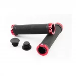 Ручки руля 130мм с зажимом Lock-On с двух сторон, чёрно-красные FL-426, ВЕЛОЗАПЧАСТИНИ, YQ-406667