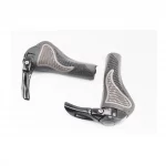 Ручки руля 140мм с зажимом Lock-On, эргономичные с рожками, чёрно-серые RB-BT1008, ВЕЛОЗАПЧАСТИНИ, YQ-406475