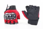 Перчатки мотоциклетные без пальцев L-Чёрно-Красные, FIX-210620