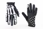 Перчатки L с силиконовыми вставками, чёрно-белый (Кости), FIX-211102