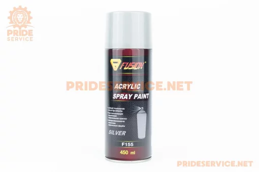Краска серебристая эмаль F155, аэрозоль 450ml, МОТОХІМІЯ, YQ-304657