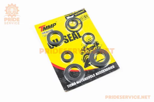 Сальники к-кт 7шт (15x25x5; 17x25x4; 17x27x6; 24x43x6; 25x37x6; 27x40x7; 34x39x3) двигателя, Suzuki AD50/100, YQ-363311