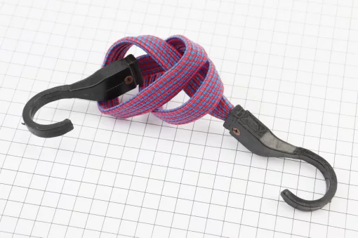 Резинка багажника плоская с крючками пластик. 0,5метр (разные цвета), РІЗНЕ, YQ-301446