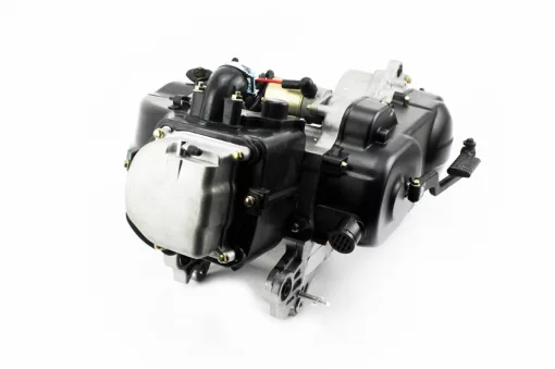 Двигун скутерний в зборі 4Т-80куб (короткий варіатор, довгий вал) "чорна кришка", ДВИГУН, YQ-307103