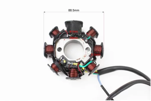 Статор магнето (генератора) (8 катушек разъем "мама 3+2") высота 34мм тип 1, 125-150сс 4Т, YQ-310193