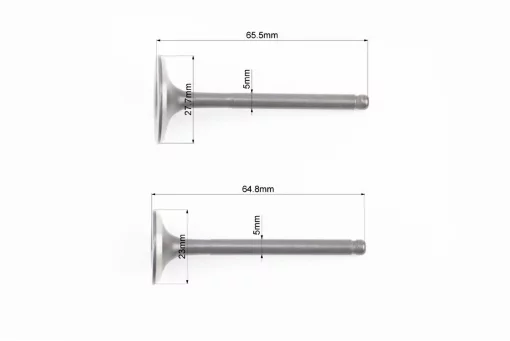 Клапана впускной (H-65,5; D-27,7), выпускной-немагнитный (H-64,8; D-23) к-кт 2шт, 150cc, 125-150сс 4Т, YQ-310384