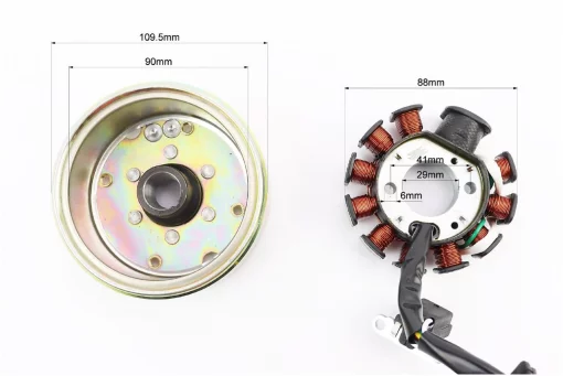 Магнето в сборе (11 катушек), 125-150сс 4Т, YQ-310387