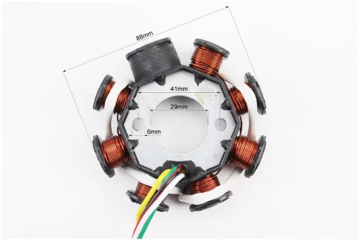 Статор магнето (генератора) (8 котушок роз'єм "мама 3+2") висота 28мм, 125-150сс 4Т, YQ-310398