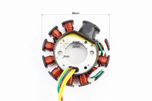Статор магнето (генератора) (11 котушок роз'єм "мама 4+2") висота 31мм тип 2, 125-150сс 4Т, YQ-310559
