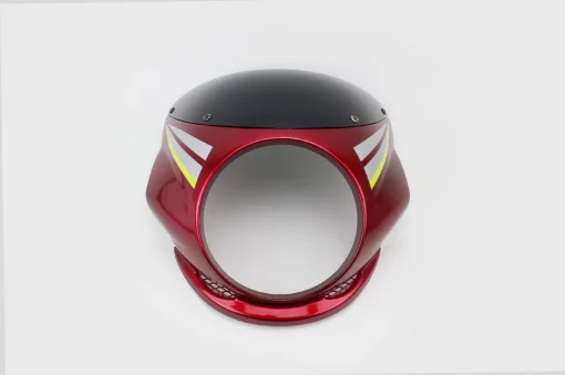 Пластик-обтекатель фары круглой+ветровик, красный, Viper-125-150J, YQ-321540