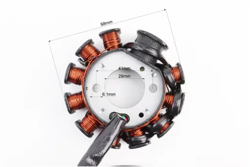 Статор магнето (генератора) (11 котушок роз'єм "мама 4+2") висота 32мм, 125-150сс 4Т, YQ-310785